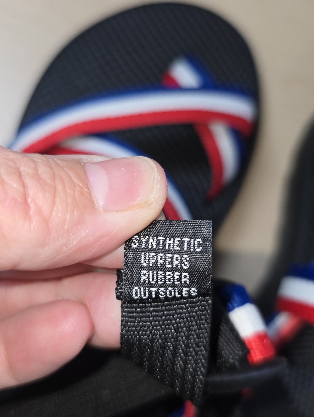 Chaco Men's Sandals with Red, White & Blue Straps Size 9 - Picture 5 of 8